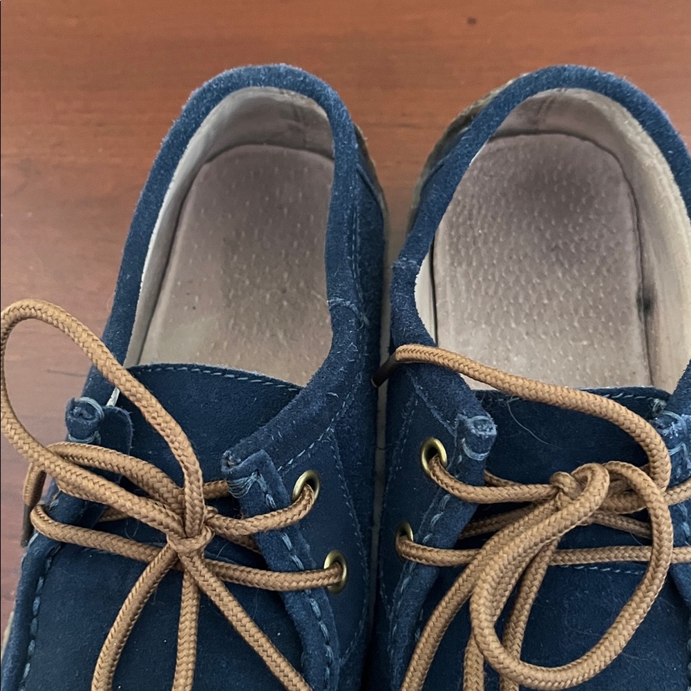 ‼️ Size 6, Xui Xian Navy Blue Suede Loafer, Rubber Sole, Moccasins, Boat Shoe - Picture 5 of 6